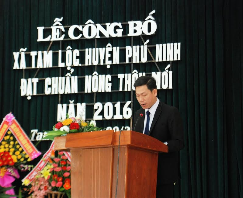 Tam Lộc (Phú Ninh, Quảng Nam): Đón nhận Bằng công nhận xã đạt chuẩn nông thôn mới