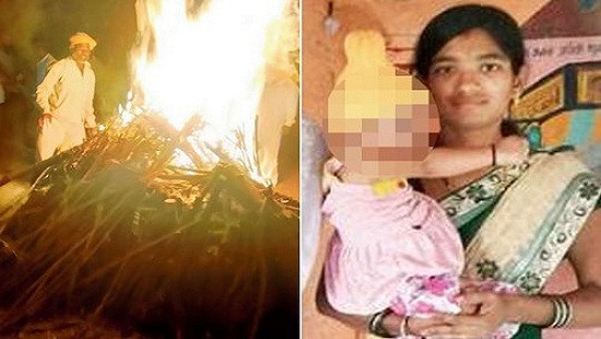 Ông bố Ấn Độ hỏa thiêu xác con gái trước nhà thông gia 
