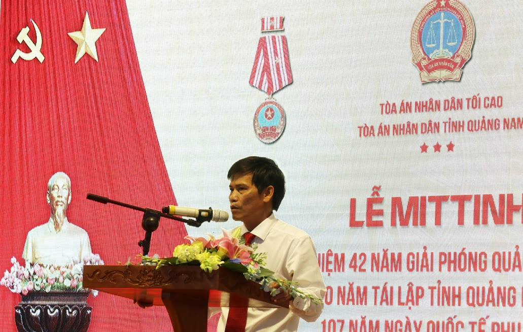TAND tỉnh Quảng Nam: Mít tinh kỷ niệm 20 năm tái lập tỉnh và phát triển của Tòa án