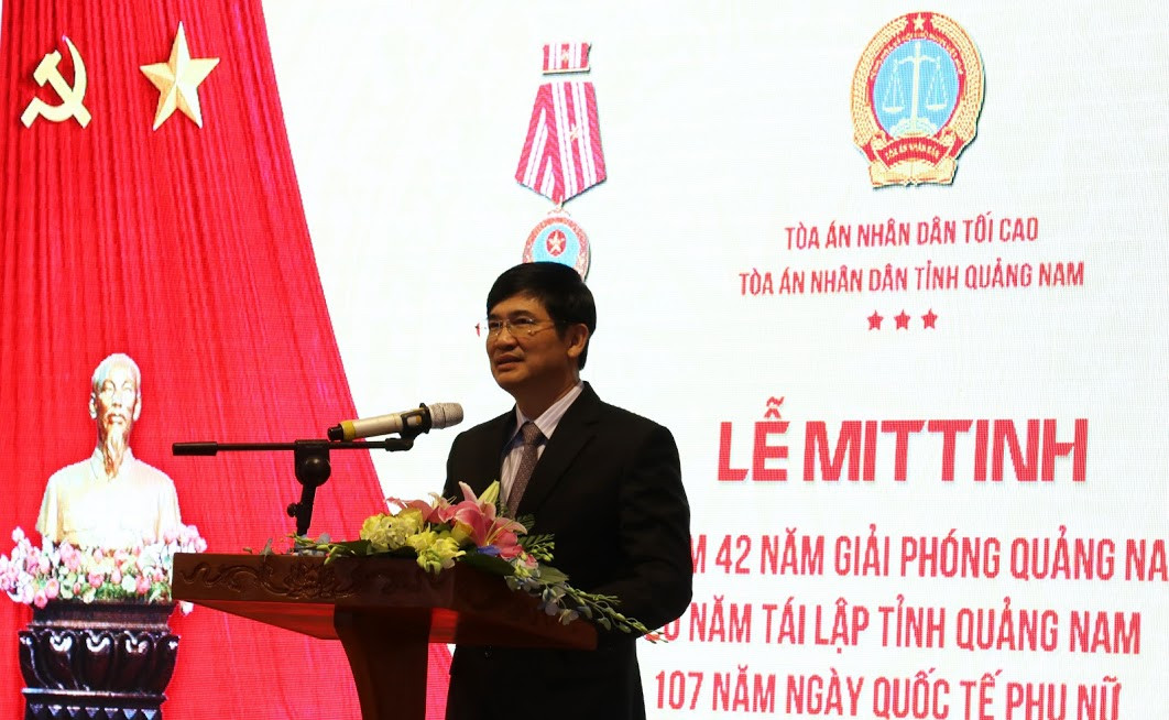 TAND tỉnh Quảng Nam: Mít tinh kỷ niệm 20 năm tái lập tỉnh và phát triển của Tòa án