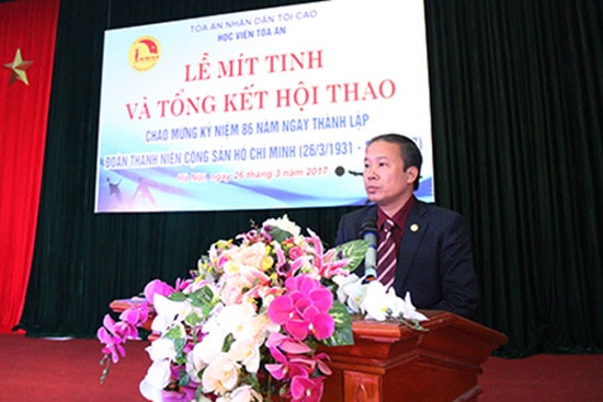 Đoàn Thanh niên Học viện Tòa án hưởng ứng tháng Thanh niên