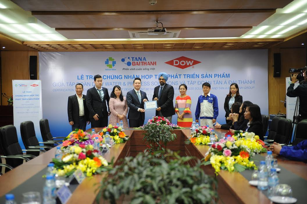 Tập đoàn Tân Á Đại Thành và Dow Water & Process Solutions thoả thuận hợp tác phát triển sản phẩm R.O tại Việt Nam