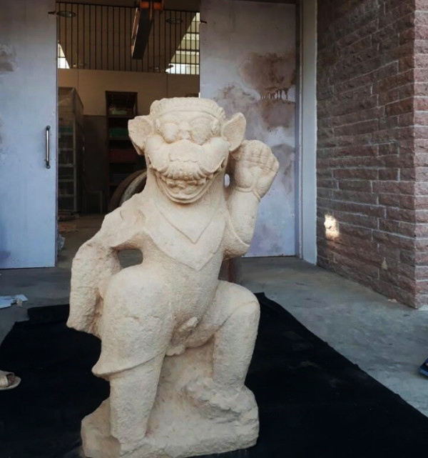 Quảng Nam: Khai quật được 2 tượng sư tử bằng sa thạch