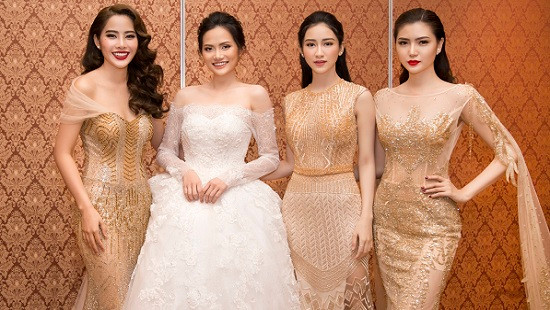 Bốn nữ hoàng sắc đẹp Việt thay phiên nhau làm vedette thời trang