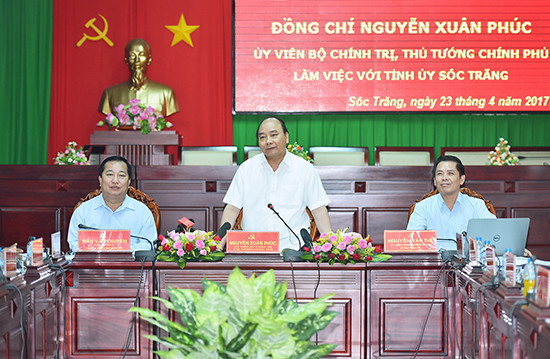Thủ tướng Nguyễn Xuân Phúc: Sóc Trăng cần tiếp tục cải thiện môi trường đầu tư kinh doanh
