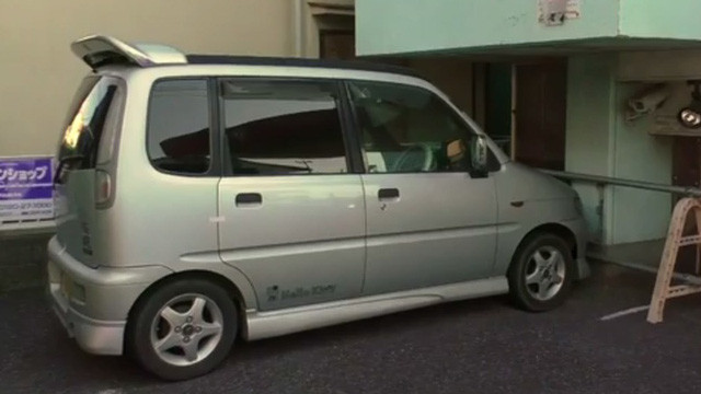 Chiếc xe hơi của nghi phạm. (Ảnh: Sankei)