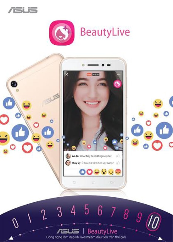 ZenFone Live – smartphone chuyên livestream đầu tiên trên thế giới với chế độ làm đẹp realtime 