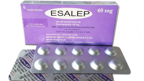 Rút số đăng ký, đình chỉ lưu hành thuốc Esalep điều trị loét dạ dày