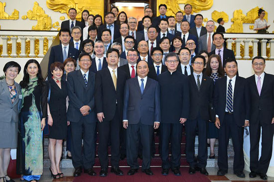 Thủ tướng Nguyễn Xuân Phúc tiếp đoàn doanh nghiệp Hong Kong