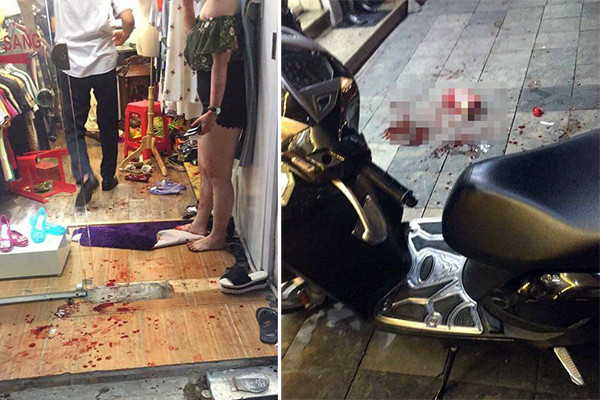 Hà Nội: Đôi nam nữ bị chém gục tại shop thời trang