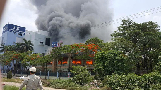 Hải Phòng: Hỏa hoạn thiêu rụi văn phòng Công ty Ls-Vina 