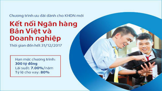 Ngân hàng Bản Việt dành 600 tỷ đồng – Lãi suất 7%/năm cho Doanh nghiệp SME