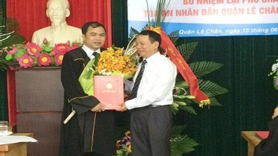 TAND TP Hải Phòng: Bổ nhiệm Thẩm phán trung cấp, Phó Chánh án TAND quận Lê Chân