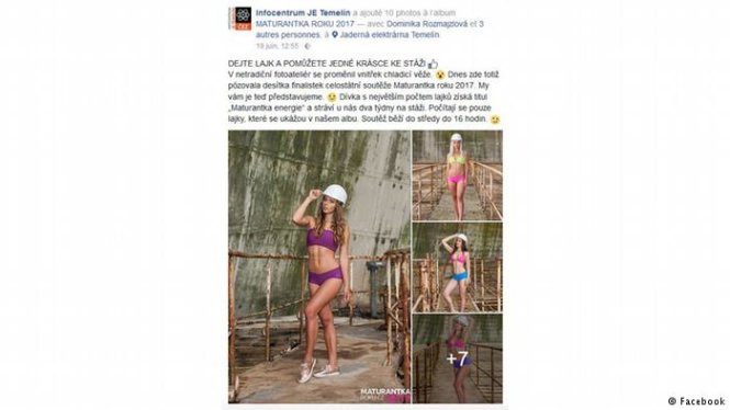 Ảnh về các thí sinh dự thi bikini để giành suất thực tập sinh trên Facebook - Ảnh: DW