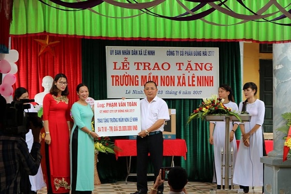 Lễ khánh thành và trao tặng trường mầm non Lê Ninh