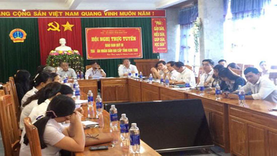 TAND tỉnh Kon Tum tổ chức Hội nghị giao ban trực tuyến
