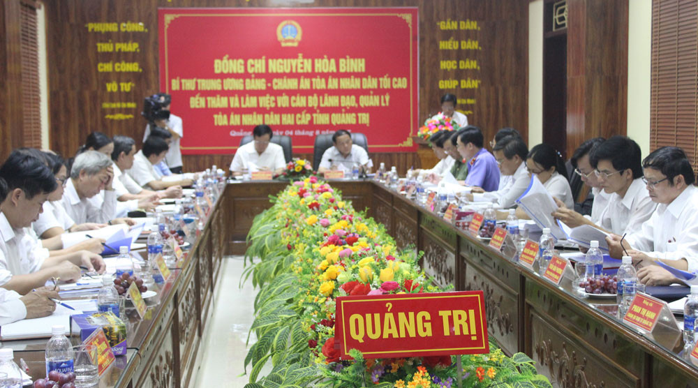 Chánh án TANDTC làm việc tại TAND hai cấp tỉnh Quảng Trị