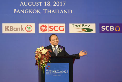 Thủ tướng tham dự diễn đàn, đối thoại với các DN lớn Thái Lan-Việt Nam