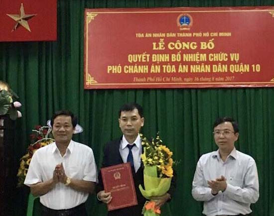 TAND Tp Hồ Chí Minh bổ nhiệm lãnh đạo TAND cấp huyện