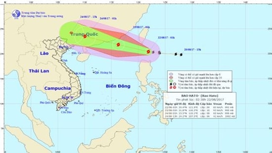 Bão Hato tiến sát Biển Đông, Hà Nội nắng nóng 36 độ C