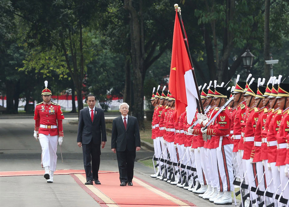 Tổng Bí thư Nguyễn Phú Trọng hội đàm với Tổng thống Indonesia