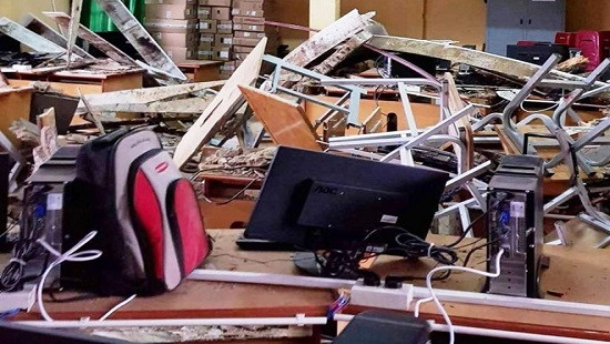 Đà Lạt: Phòng học bất ngờ sập, 10 học sinh bị thương