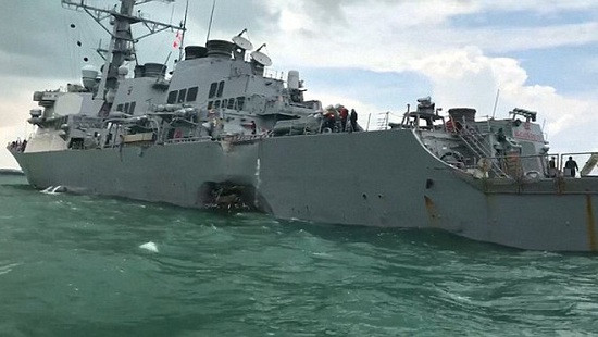 Mỹ tìm thấy thi thể 10 thủy thủ mất tích sau vụ tàu USS John S. McCain bị đâm thủng