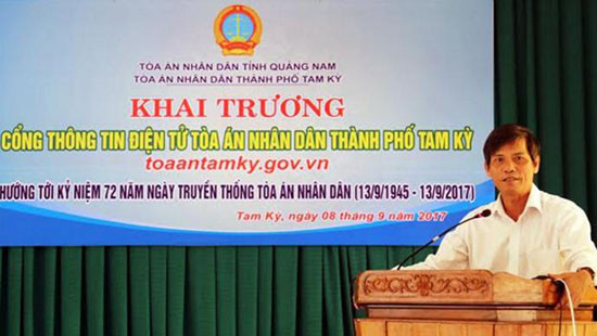 TAND T.P Tam Kỳ (Quảng Nam) khai trương cổng Thông tin điện tử cấp huyện 