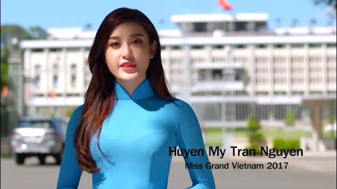 Á hậu Huyền My tự tin nói tiếng Anh trong video giới thiệu tại Miss Grand International 2017