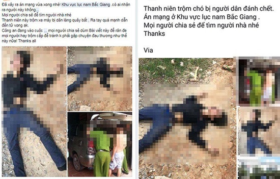 Điều tra đối tượng tung tin đánh chết nghi phạm trộm chó ở Bắc Giang