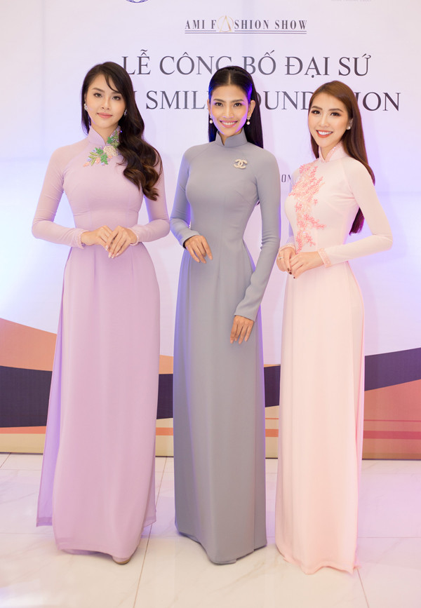 Trương Thị May, Tường Linh, Thùy Trang đồng loạt diện áo dài làm đại sứ quỹ vì trẻ em