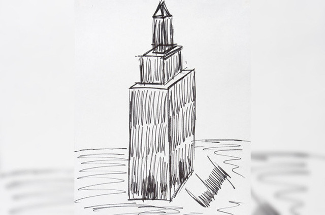 Bức ký họa tòa nhà chọc trời Empire State của Tổng thống Mỹ Donald Trump (Ảnh: Getty)