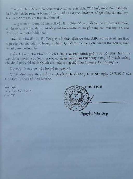 Xã Phú Minh (Sóc Sơn, Hà Nội): Chủ tịch xã bao che cho vi phạm TTXD?
