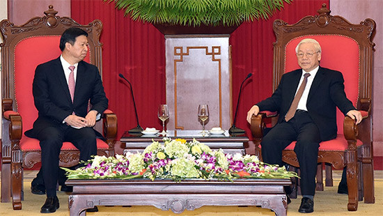Tổng Bí thư Nguyễn Phú Trọng tiếp Đặc phái viên của Tổng Bí thư, Chủ tịch Trung Quốc