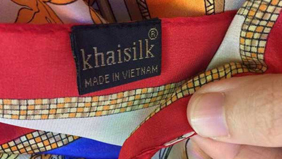 Hơn 2.700 sản phẩm mang nhãn Khaisilk có dấu hiệu vi phạm về nhãn hàng hóa
