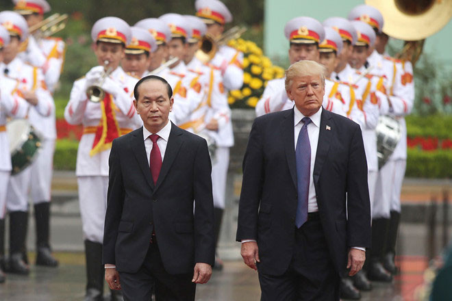 Toàn cảnh lễ đón, hội đàm và họp báo chuyến thăm Việt Nam của Tổng thống Donald Trump