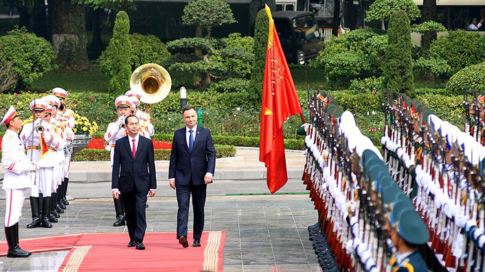 Chủ tịch nước Trần Đại Quang đón, hội đàm với Tổng thống Ba Lan