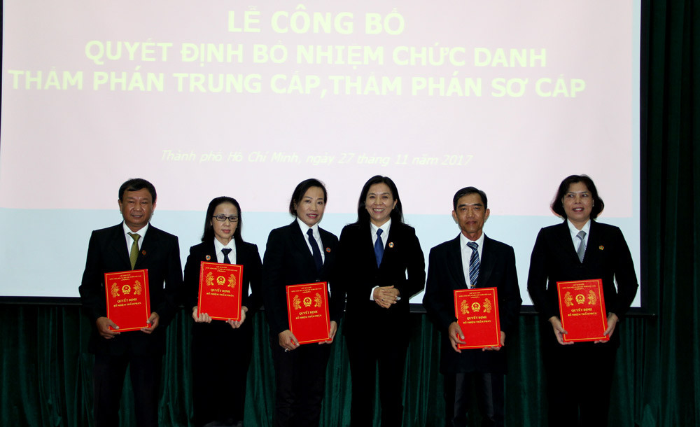 TAND Tp. Hồ Chí Minh công bố quyết định bổ nhiệm Thẩm phán