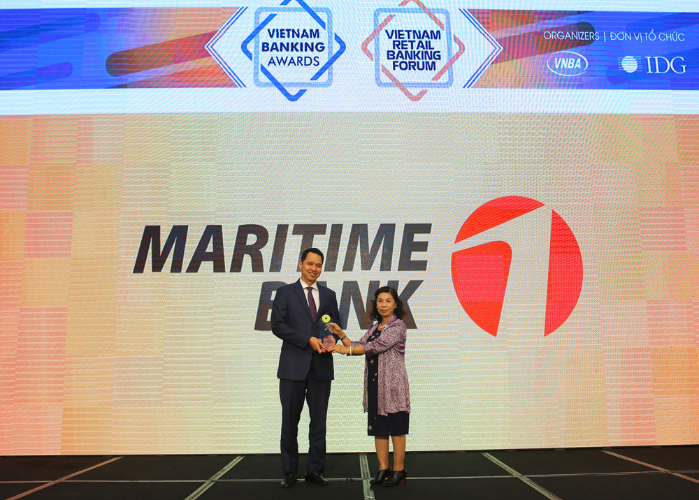 Maritime Bank nhận giải thưởng NH đồng hành cùng doanh nghiệp vừa và nhỏ tốt nhất Việt Nam 2017