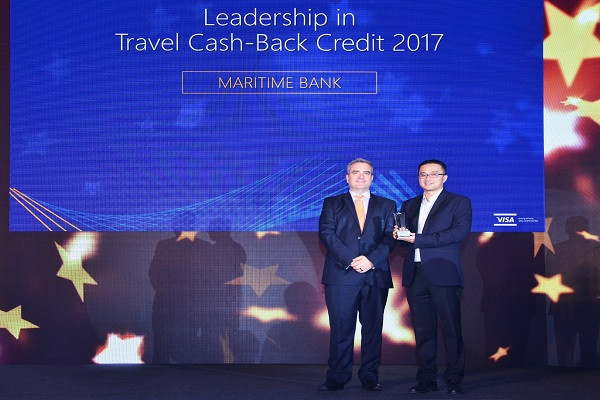 Maritime Bank nhận giải thưởng Ngân hàng có sản phẩm Thẻ tín dụng du lịch hoàn tiền tốt nhất  2017