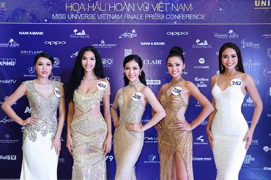 Lê Thu Trang nổi bật trước các đối thủ mạnh của Hoa hậu Hoàn vũ