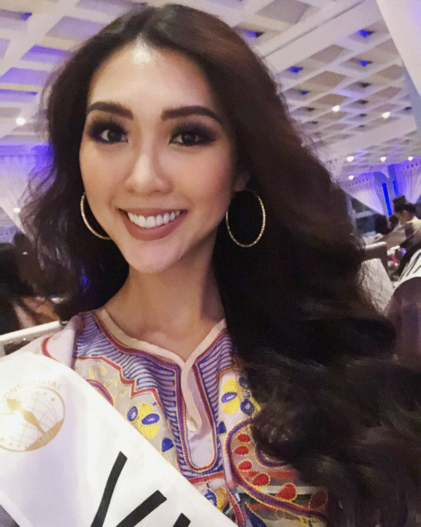 Tường Linh đọ sắc cùng Hoa hậu Venezuela, hoa hậu Thái Lan