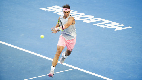 Nadal thể hiện sức mạnh của hạt giống số một. Ảnh: Tennis Australia.