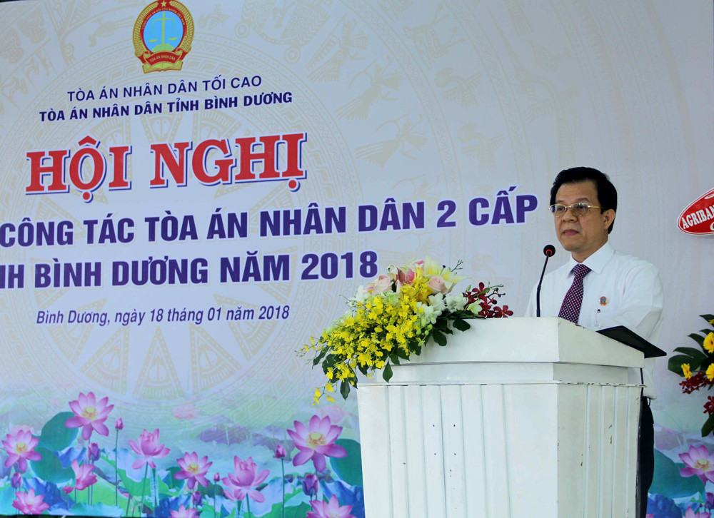 Phó Chánh án Lê Hồng Quang dự hội nghị triển khai công tác TAND tỉnh Bình Dương
