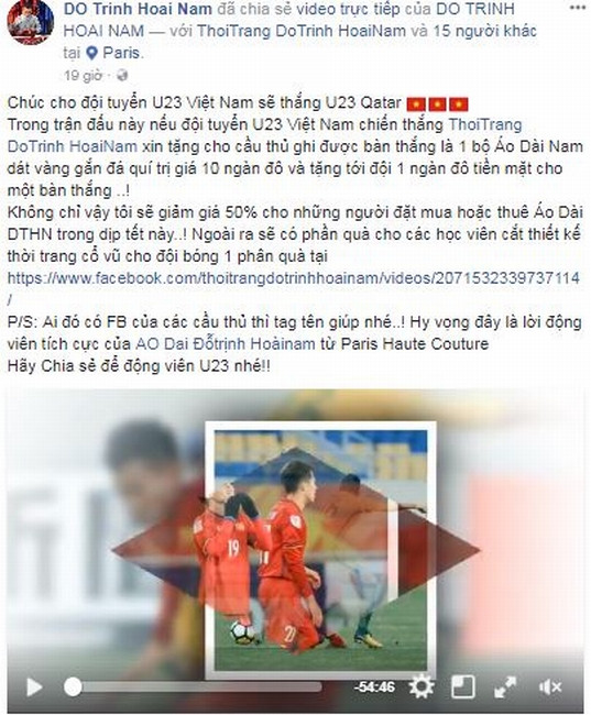 U23 Việt Nam nhận mưa tiền thưởng, cầu thủ ghi bàn được tặng áo dài dát vàng
