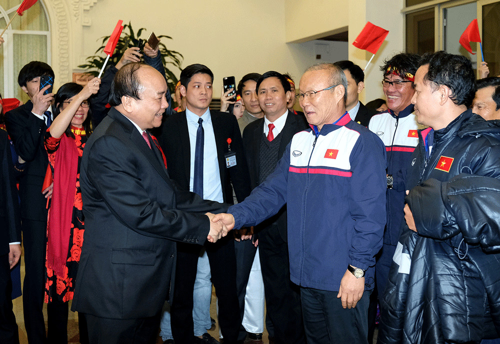 Thủ tướng gặp mặt thành viên U23 Việt Nam và HLV Park Hang-seo 