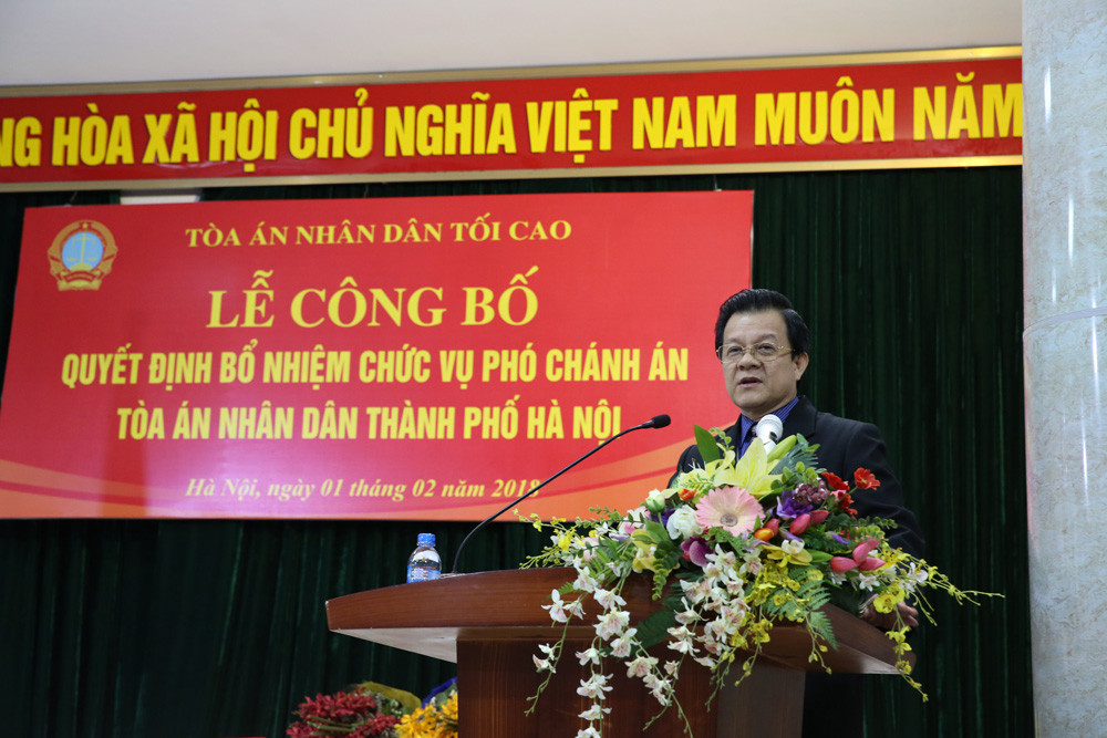 Trao quyết định bổ nhiệm Phó Chánh án TAND thành phố Hà Nội