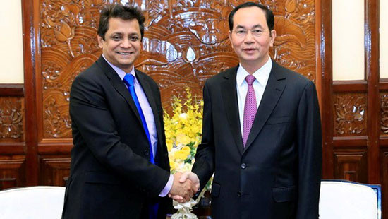 Chủ tịch nước Trần Đại Quang tiếp Tổng Giám đốc Tập đoàn TATA