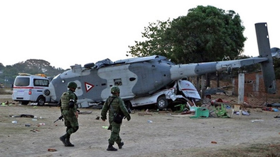 Rơi trực thăng tại Mexico: Ít nhất 13 người chết