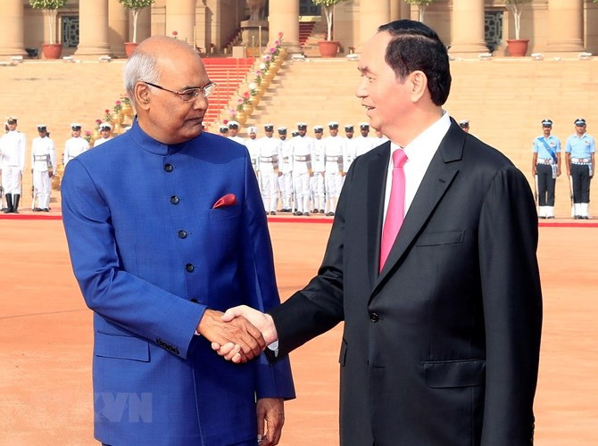 Chủ tịch nước Trần Đại Quang hội đàm, hội kiến với Thủ tướng và Tổng thống Ấn Độ